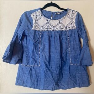 Loft ruffle sleeve blouse